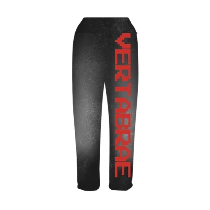 Vertabrae Black with Red Logo Sweatpant