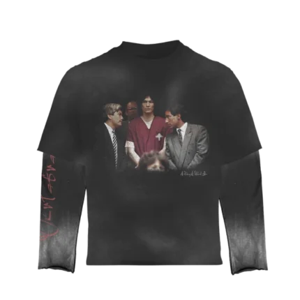 Vertabrae Double Sleve Stalker Shirt Black Color