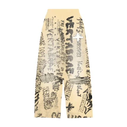 VERTABRAE- Ivory Graffiti SweatsPants